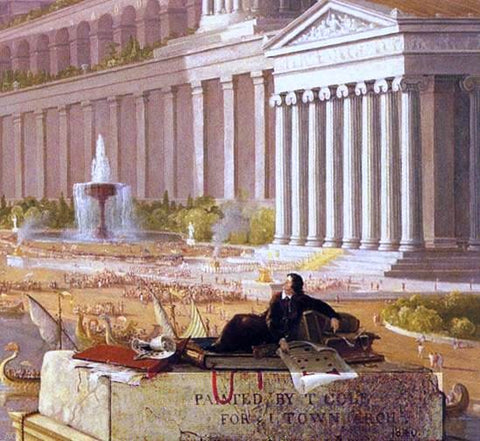  Thomas Cole The Architect's Dream (detail) - Hand Painted Oil Painting