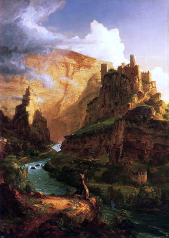  Thomas Cole Valley of the Vaucluse - Hand Painted Oil Painting