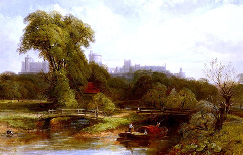  Thomas Creswick A View Of Windsor Castle - Hand Painted Oil Painting