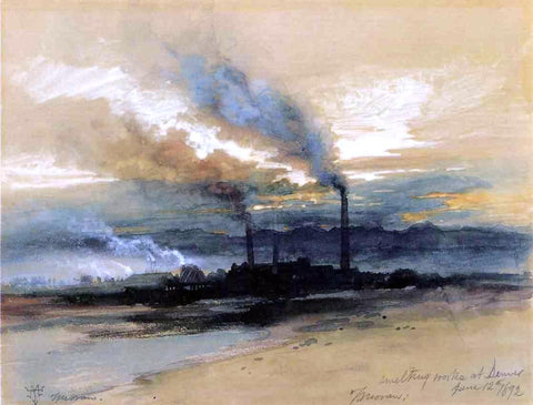  Thomas Moran Smelting Works at Denver - Hand Painted Oil Painting