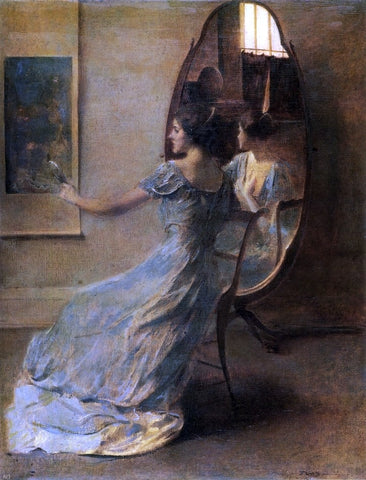  Thomas Wilmer Dewing Before the Mirror - Hand Painted Oil Painting