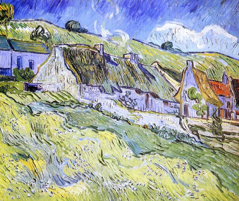  Vincent Van Gogh A Group of Cottages - Hand Painted Oil Painting