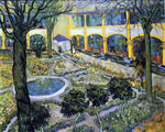  Vincent Van Gogh Courtyard of the Hospital in Arles - Hand Painted Oil Painting