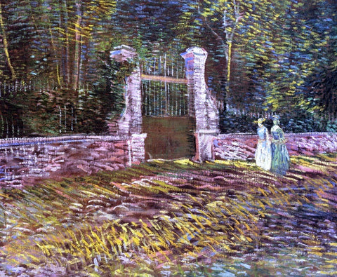  Vincent Van Gogh Entrance to the Park at Voyer-d'Argenson in Asnieres - Hand Painted Oil Painting