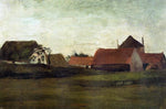  Vincent Van Gogh Farmhouses in Loosduinen near the Hague, in Twilight - Hand Painted Oil Painting