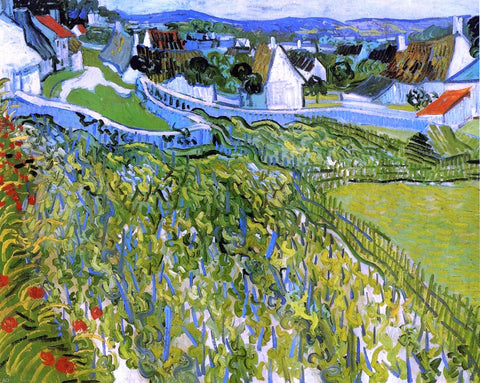  Vincent Van Gogh Vineyards with a View of Auvers - Hand Painted Oil Painting