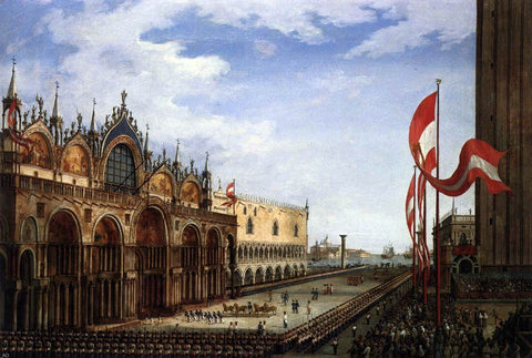  Vincenzo Chilone The Return of the Horses of San Marco - Hand Painted Oil Painting