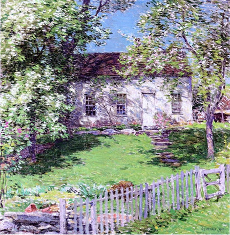  Willard Leroy Metcalf A Little White House - Hand Painted Oil Painting