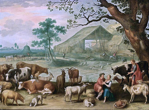  The Younger Willem Van  Nieulandt Landscape with Amorous Shepherds - Hand Painted Oil Painting