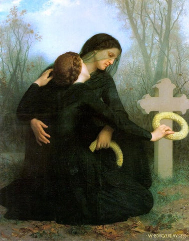  William Adolphe Bouguereau Le Jour des Morts (also known as All Saints Day) - Hand Painted Oil Painting