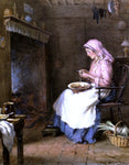  William Kay Blacklock A Woman Peeling Vegetables - Hand Painted Oil Painting