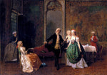  Domenico Induno The Dancing Lesson - Hand Painted Oil Painting