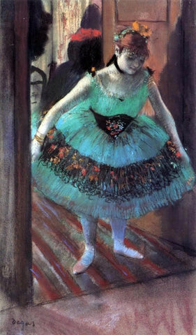  Edgar Degas A Dancer Leaving Her Dressing Room - Hand Painted Oil Painting