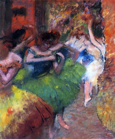  Edgar Degas Dancers in the Wings - Hand Painted Oil Painting