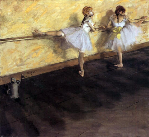  Edgar Degas Dancers Practicing at the Barre - Hand Painted Oil Painting