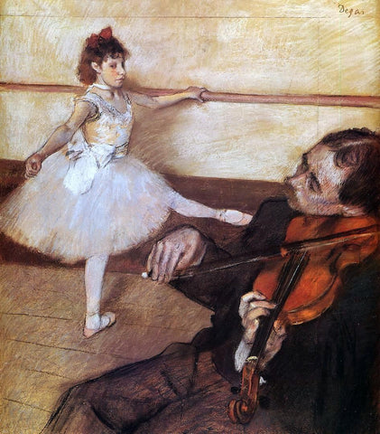 Edgar Degas The Dance Lesson - Hand Painted Oil Painting