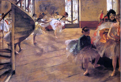  Edgar Degas A Rehearsal - Hand Painted Oil Painting