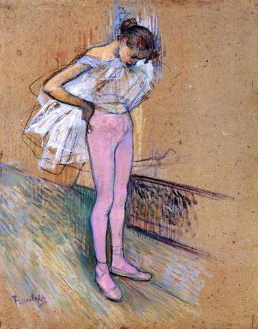  Henri De Toulouse-Lautrec Dancer Adjusting Her Tights - Hand Painted Oil Painting