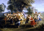  Peter Paul Rubens Dance of Italian Villagers - Hand Painted Oil Painting