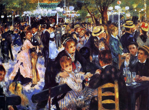  Pierre Auguste Renoir A Dance at the Moulin de la Galette - Hand Painted Oil Painting