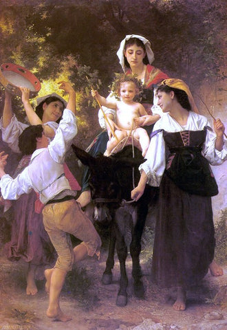  William Adolphe Bouguereau Return from the Harvest - Hand Painted Oil Painting
