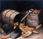  Alfred Montgomery Barrel and Box of Corn with Scoup - Hand Painted Oil Painting