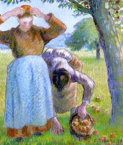  Camille Pissarro Apple Gatherers - Hand Painted Oil Painting