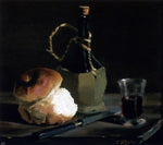  Charles Ethan Porter Still Life with Bread and Wine Bottle - Hand Painted Oil Painting