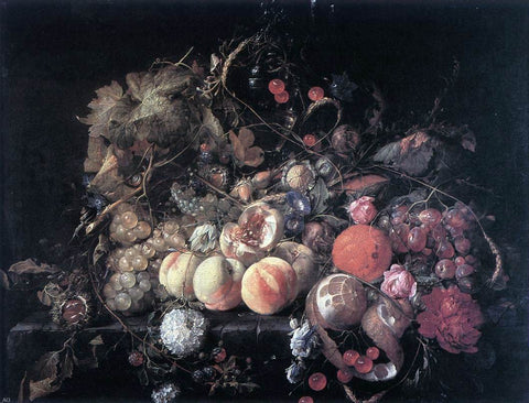 Cornelis De Heem Still-Life with Flowers and Fruit - Hand Painted Oil Painting