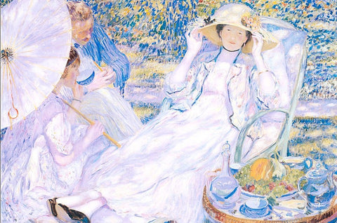  Frederick Carl Frieseke The Hour of Tea - Hand Painted Oil Painting