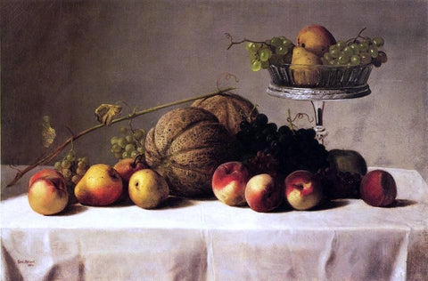  George Hetzel Still Life of Summer Fruit - Hand Painted Oil Painting