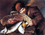  Giacomo Ceruti Boy with a Basket of Fish - Hand Painted Oil Painting