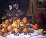  Gustave Courbet Still Life: Apples, Pears and Flowers on a Table, Saint Pelagie - Hand Painted Oil Painting