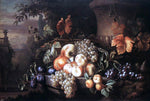  Jakab Bogdany Fruit-Piece with Stone Vase - Hand Painted Oil Painting