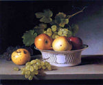  James Peale Fruit Still Life with Chinese Export Basket - Hand Painted Oil Painting