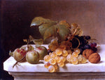  Johann Wilhelm Preyer Still Life With Lady Apples, Grapes, And Walnuts - Hand Painted Oil Painting
