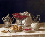  John F Francis Strawberries, Cakes and Cream - Hand Painted Oil Painting