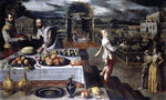  Lodewijk Toeput Banquet in a Formal Palace Garden - Hand Painted Oil Painting