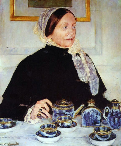  Mary Cassatt Lady at the Tea Table - Hand Painted Oil Painting