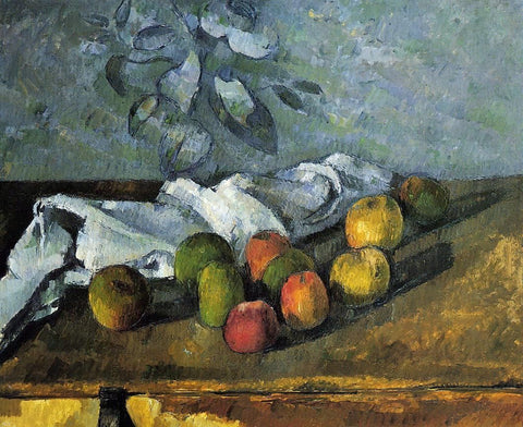  Paul Cezanne Apples and Napkin - Hand Painted Oil Painting