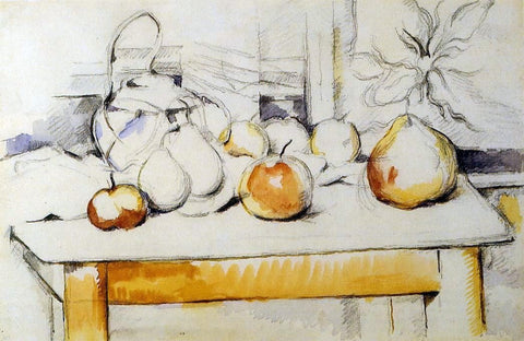  Paul Cezanne Ginger Jar and Fruit on a Table - Hand Painted Oil Painting