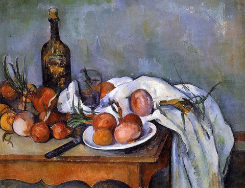  Paul Cezanne A Still Life with Red Onions - Hand Painted Oil Painting