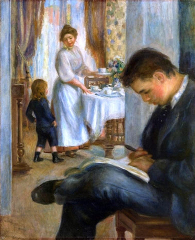  Pierre Auguste Renoir Breakfast at Berneval - Hand Painted Oil Painting