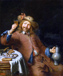  Pieter Cornelisz. Van Slingelandt Breakfast of a Young Man - Hand Painted Oil Painting