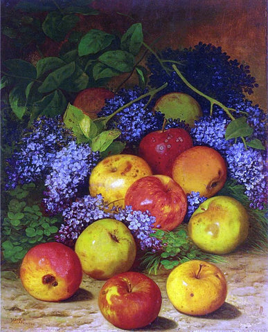  William Mason Brown Apples and Lilacs - Hand Painted Oil Painting