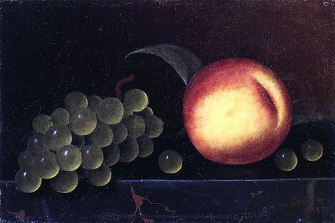  William Michael Harnett Peaches and Grapes - Hand Painted Oil Painting