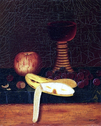  William Michael Harnett Still Life with Goblet, Fruit and Nuts - Hand Painted Oil Painting
