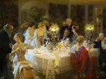  Jules Alexandre Grun The End of Dinner - Hand Painted Oil Painting