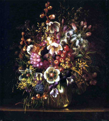  Adelheid Dietrich Still Life with Flowers in a Vase - Hand Painted Oil Painting
