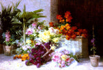  Andre Perrachon Chez la Marchande de Fleurs - Hand Painted Oil Painting